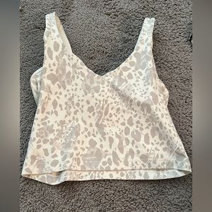lululemon grey white align tank size 8